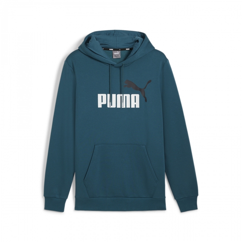 Sudadera Puma Hombre Ess 2 Col Big Logo Verde